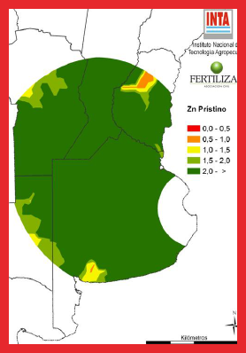 Contenido de Zinc: Suelo pristino