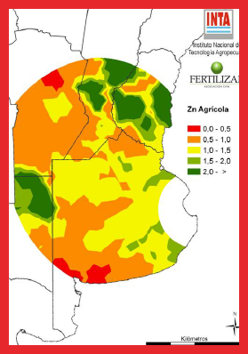 Contenido de Zinc: Suelo con 20 años de agricultura